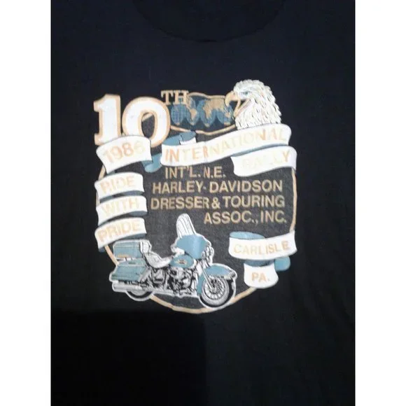 Screen Stars Biker Shirt, 1986 Vintage Harley Shirts, Mens Harley Shirt - Picture 4 of 6